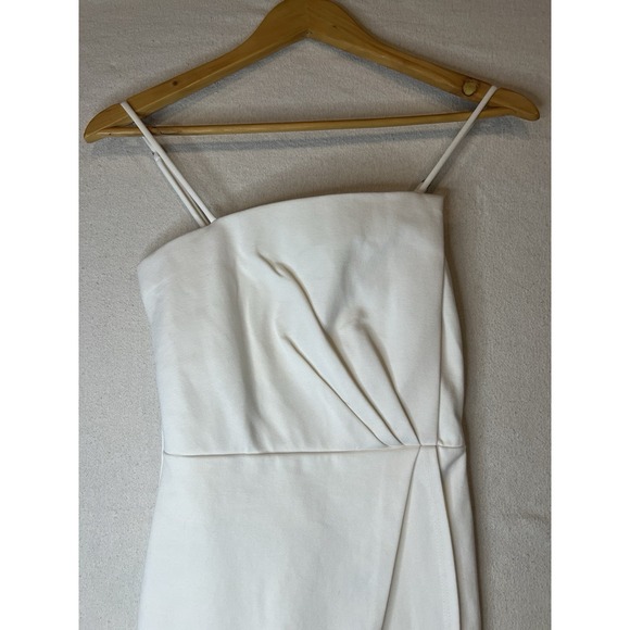 NWOT Lulus Drinks On Me White Sleeveless Pleated Bodycon Dress Size XS - Picture 6 of 14
